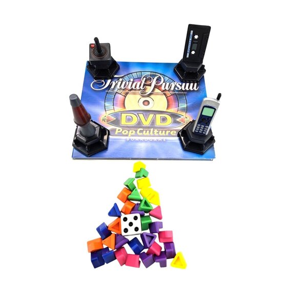Vintage Trivial Pursuit DVD Pop Culture Game Pieces Replacement Atari Lava Lamp - Picture 1 of 12